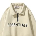 ESSENTIALS Half Zipper CARL’s HoodieCoffee