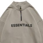 Essentials Half Zip High Collar Hoodie Loose