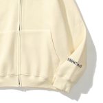 Essentials Reflective Print Zip-up HoodieOversized Cream