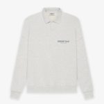 Fear of God ESSENTIALS Long Sleeve Gray Polo Sweatshirt
