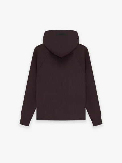Essentials Knit Hoodie Dark Red Kids