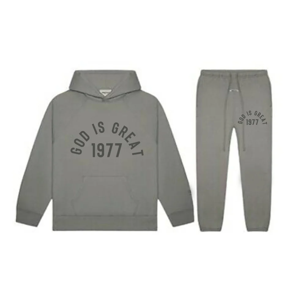 Essentials Gray God Is Great 1977 Tracksuit Essentials Gray God Is Great 1977 Tracksuit