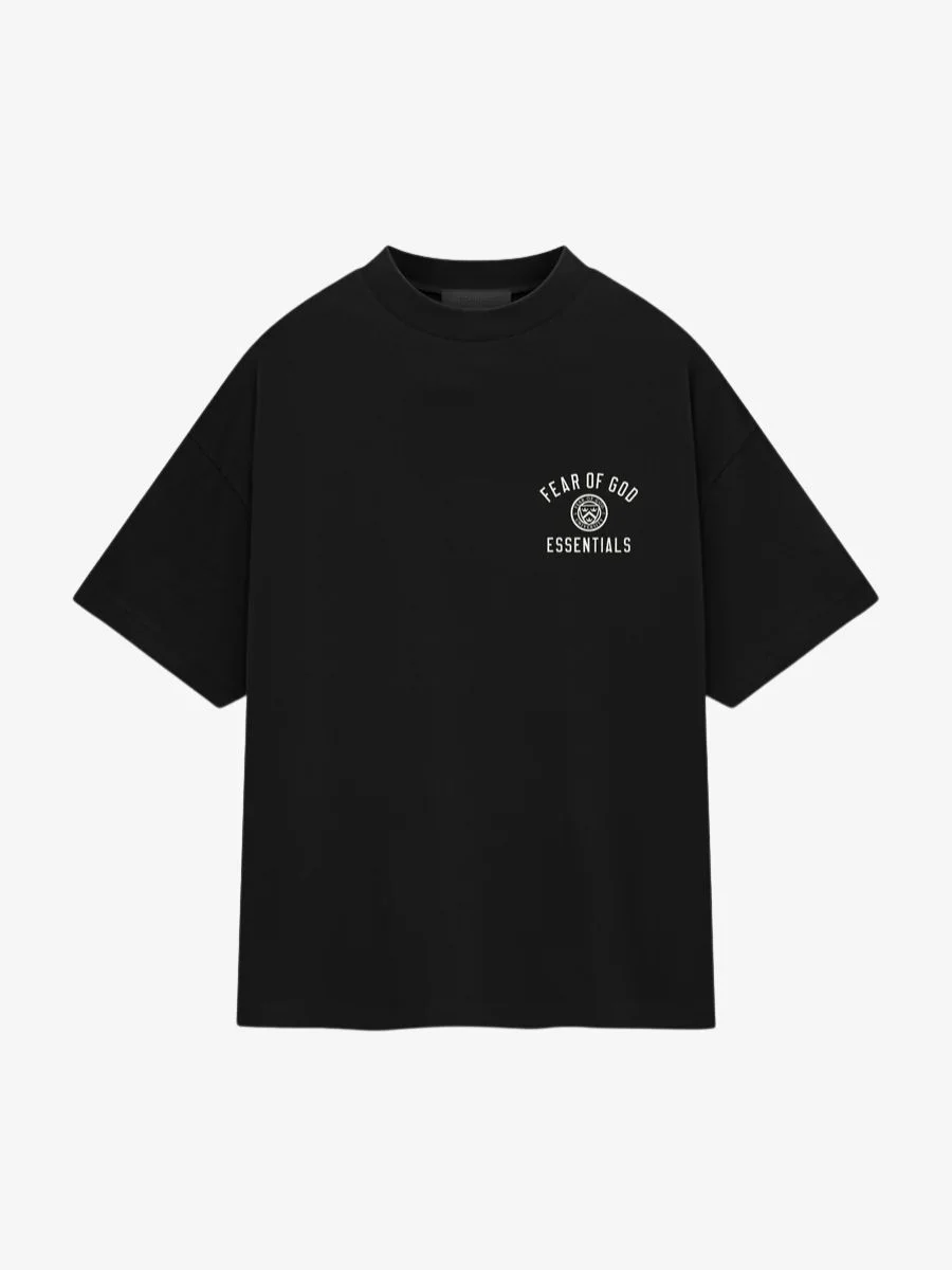 Essentials Black Tee Crewneck Jersey Essentials Black Tee Crewneck Jersey