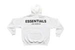 Fear Of God Essentials Los Angeles 3M Pullover White Hoodie