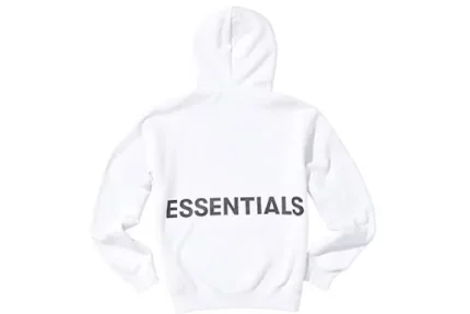 Fear of God Essentials Graphic Pullover – White Hoodie