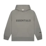 Fear of God Essentials Pullover Hoodie Logo – Gray Applique