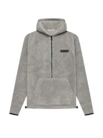 Fear Of God Essentials Polar Fleece Half Zip Hoodie Oatmeal Dark