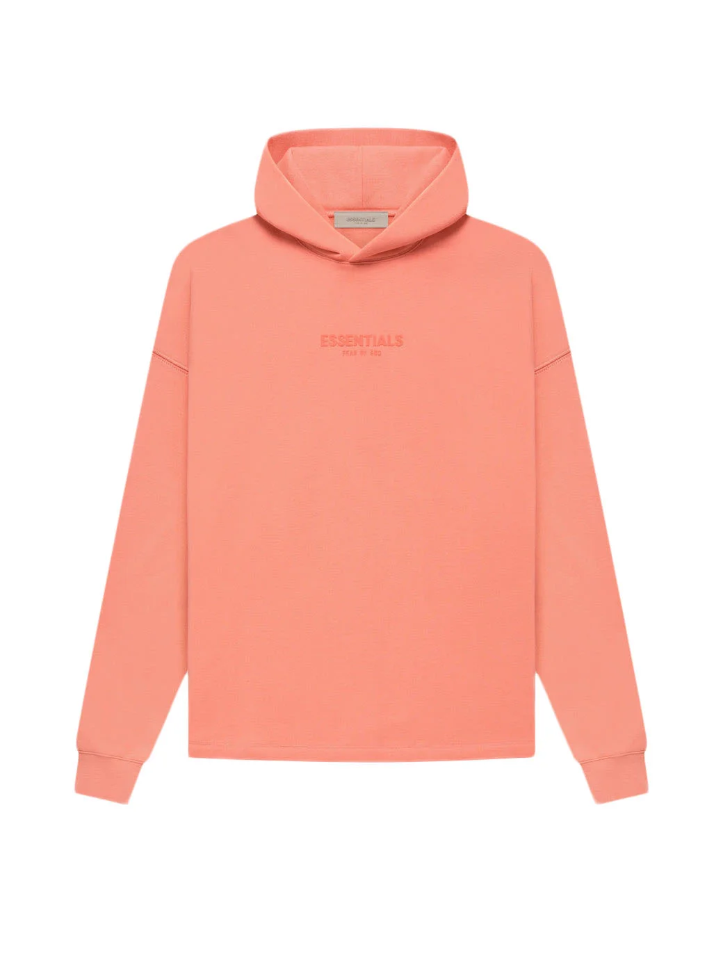 Fear of God Essentials Relaxed Hoodie Coral Fear of God Essentials Relaxed Hoodie Coral