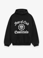 Essentials Fear of God Shrunken Black Hoodie
