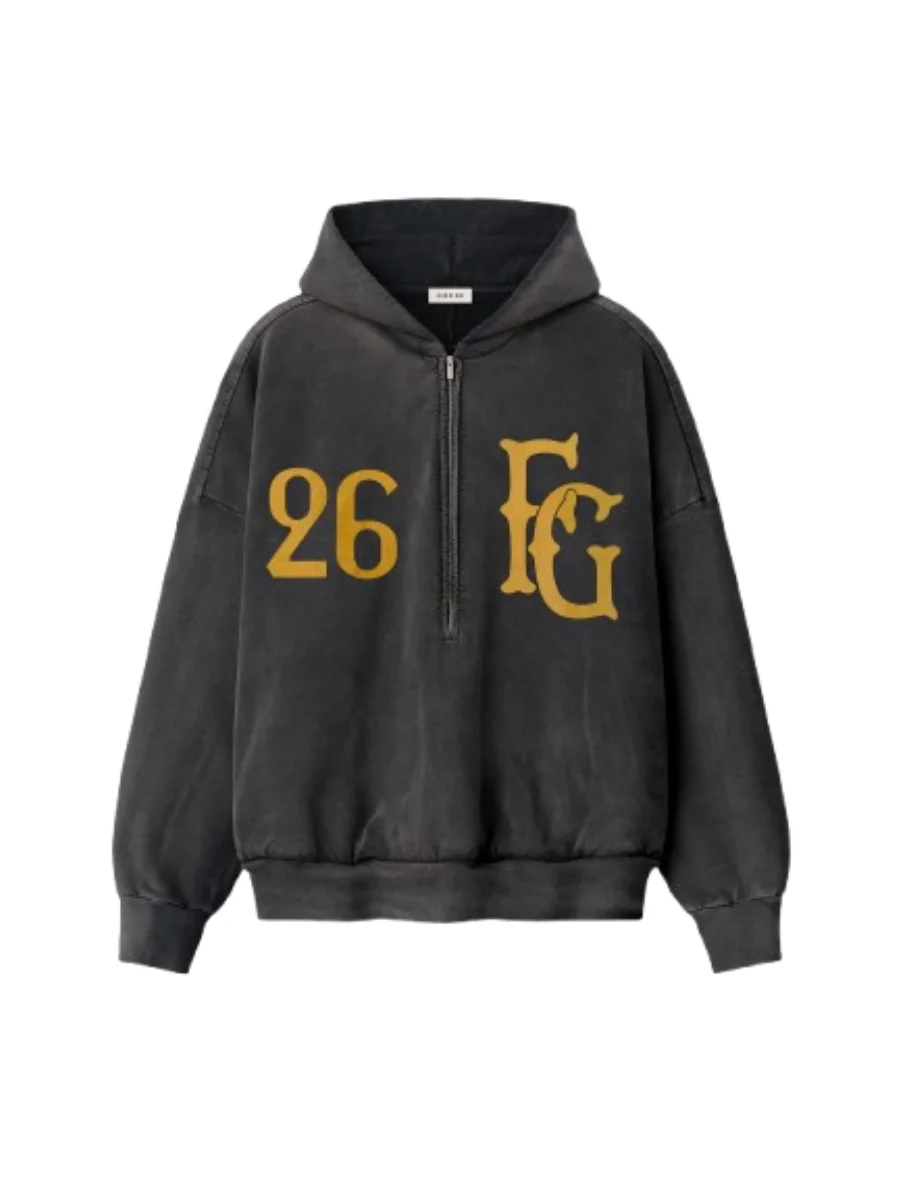 Essentials Baseball Club Hoodie Black Essentials Baseball Club Hoodie Black
